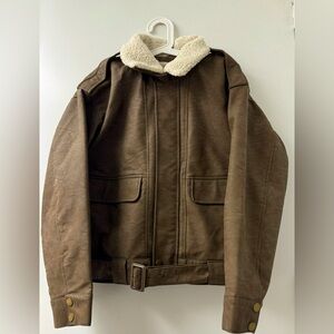 Universal Thread Faux Leather Bomber Jacket from Target